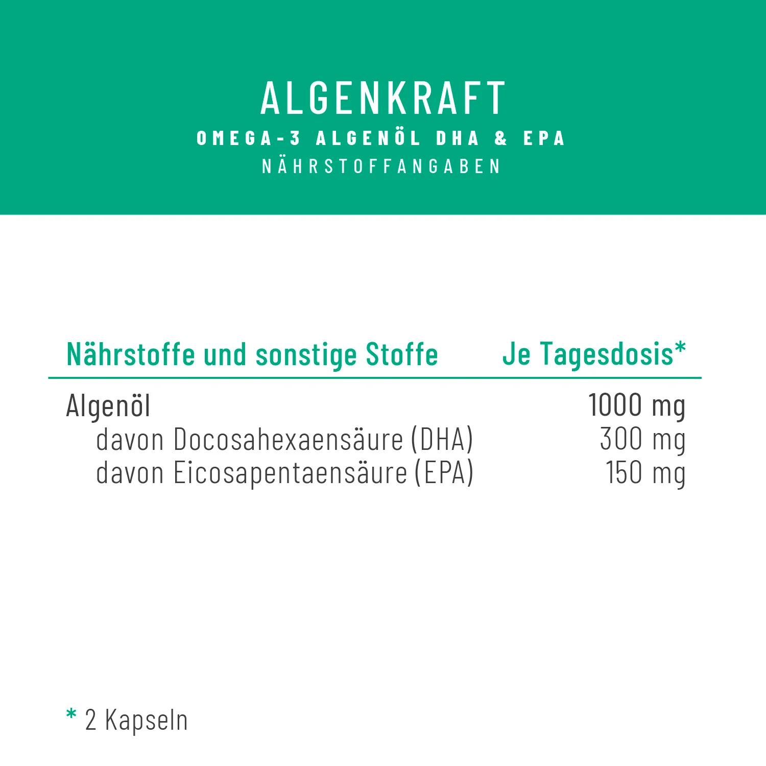 Algenkraft: Omega 3 Algenöl Kapseln - Image 3