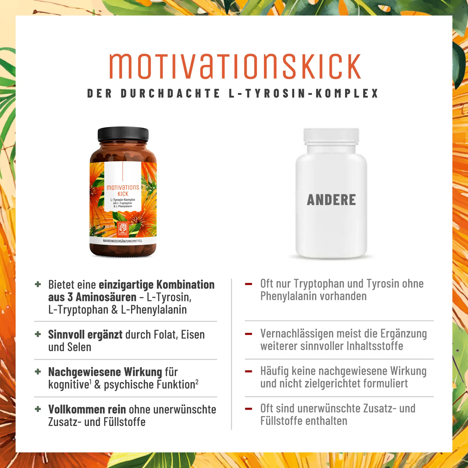 Motivationskick: L-Tyrosin-Komplex mit L-Tryptophan & L-Phenylalanin - Image 5