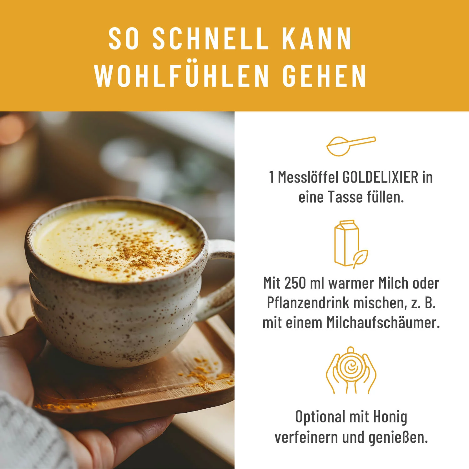 Goldelixier: Goldene Milch mit Kurkuma, Zimt, Lucuma & Ashwagandha - Image 5