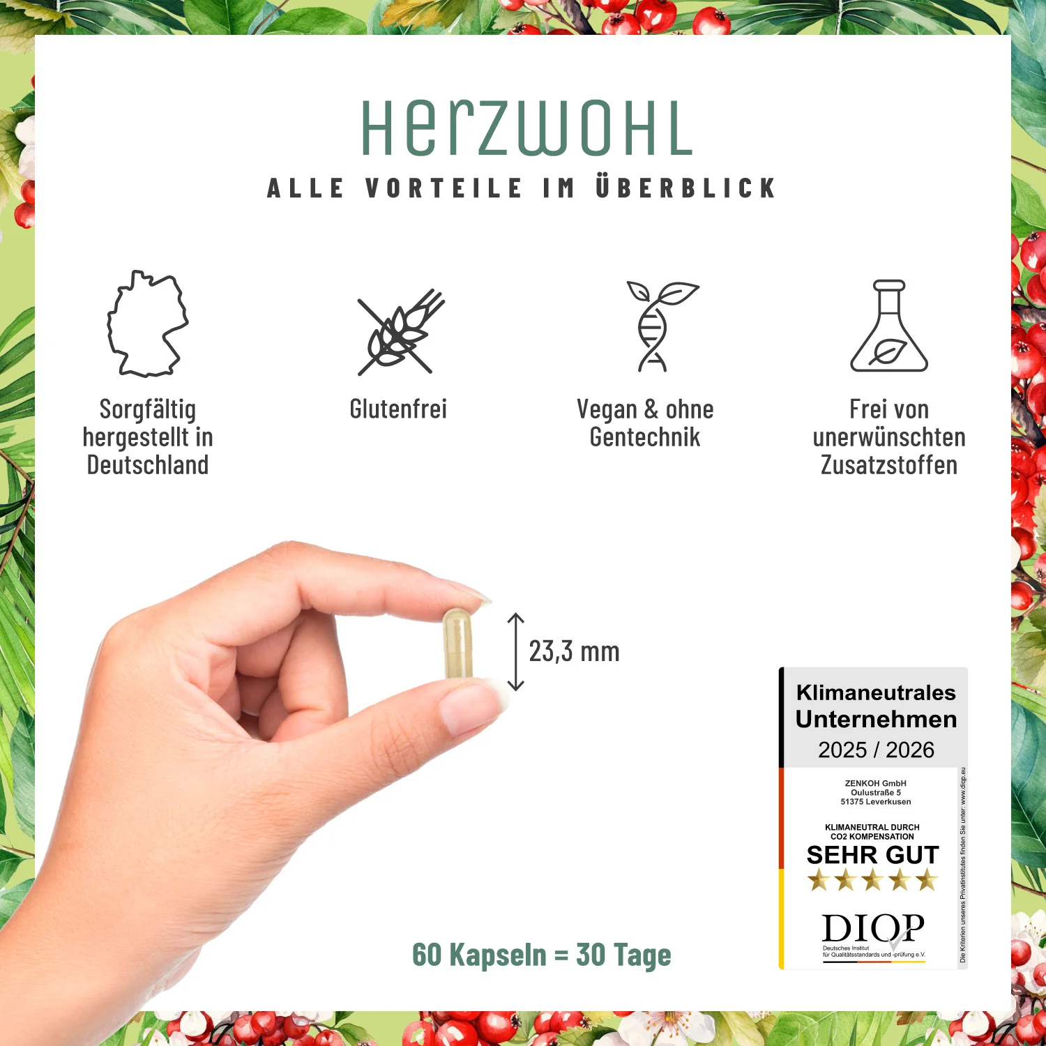 Herzwohl: Weißdorn mit Arjuna, Kakao, Q10 & Vitamin B1 - Image 7