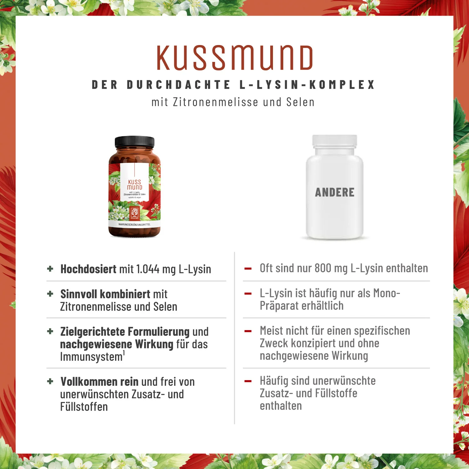 Kussmund: L-Lysin Komplex mit Zitronenmelisse und Selen - Image 5