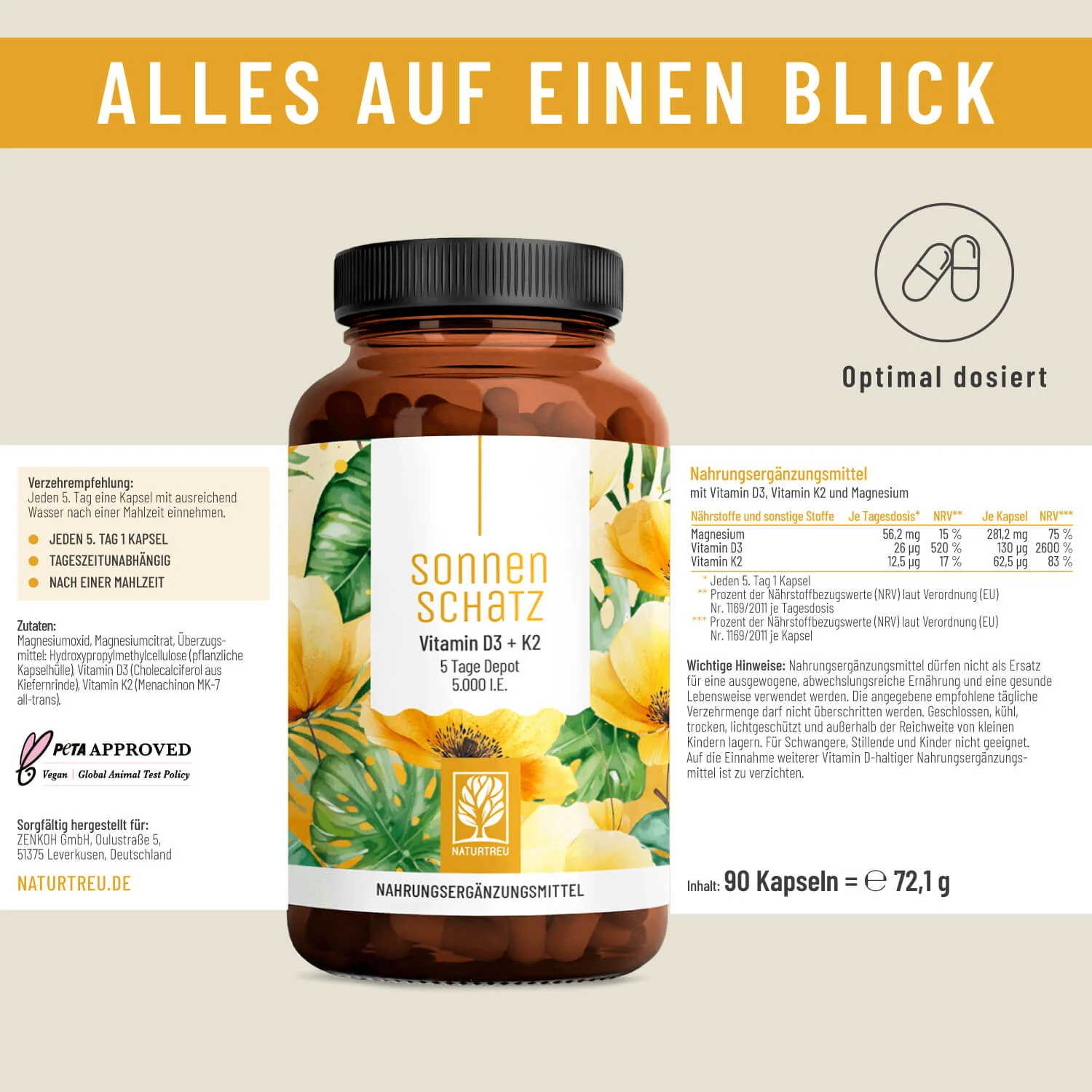 Sonnenschatz: Veganes Vitamin D3 5.000 I.E. mit K2 & Magnesium (5 Tage Depot) - Image 12