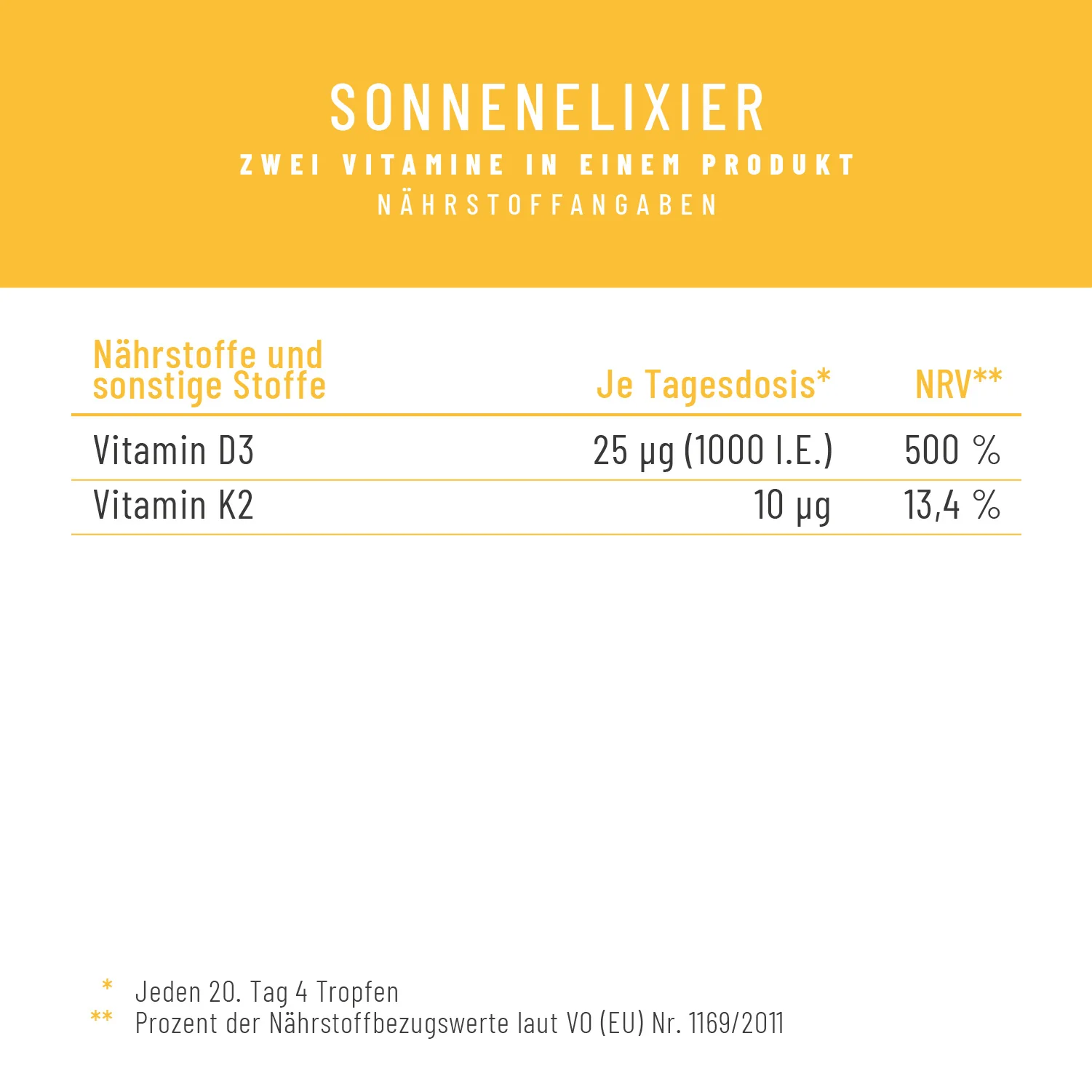 Vitamin D3 & K2 Tropfen Depot für Erwachsene (20.000 I.E.) - Sonnenelixier - Image 3