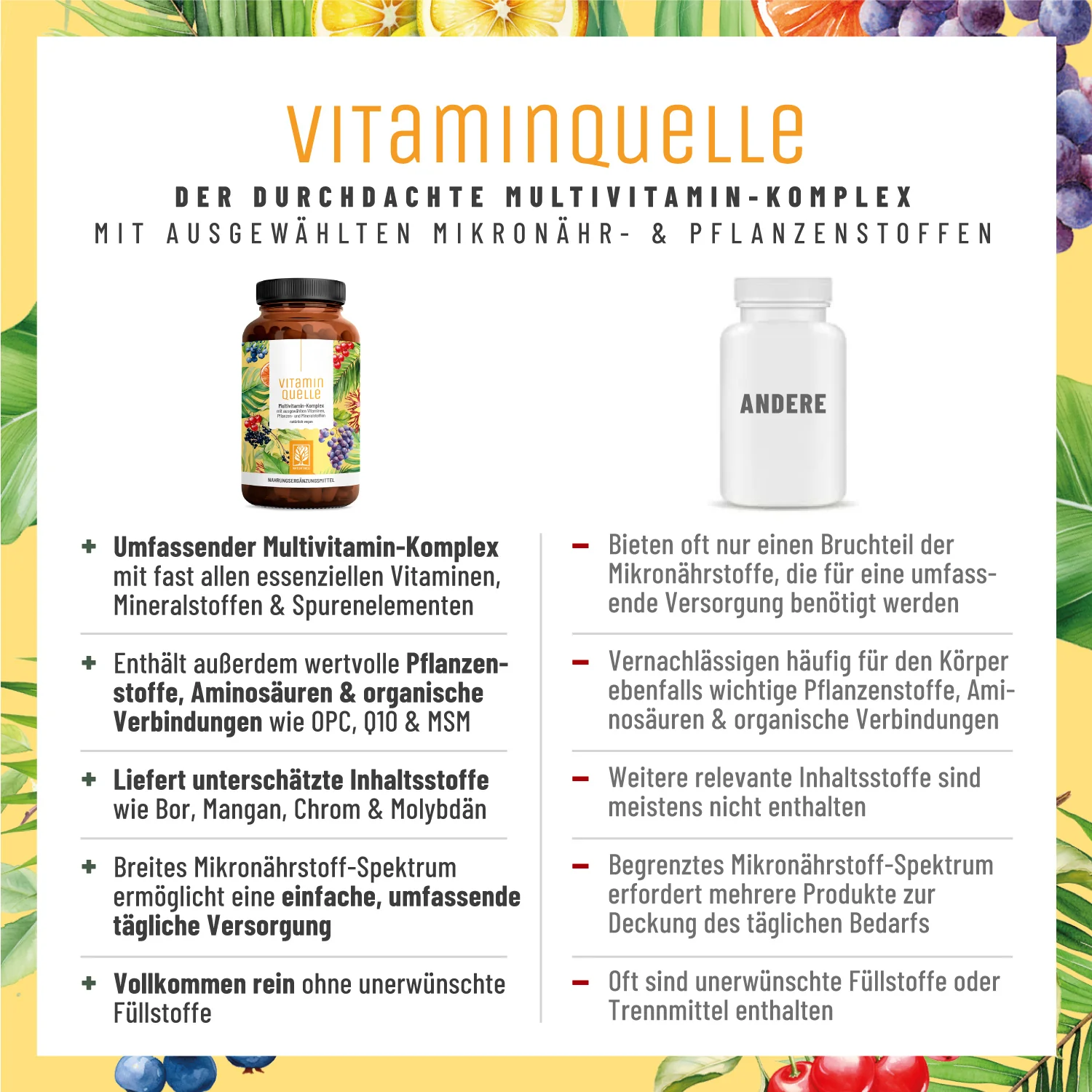 Vitaminquelle: Multivitamin-Komplex mit ausgewählten Vitaminen, Pflanzen- und Mineralstoffen - Image 5